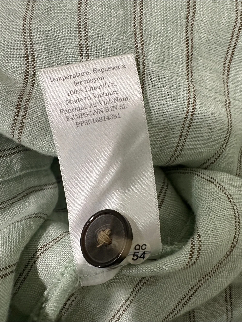 Everlane Linen Picnic Jumpsuit Seafoam